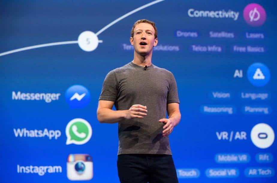 Mark Zuckerberg em evento sobre as novas tecnologias do Facebook para o futuro
