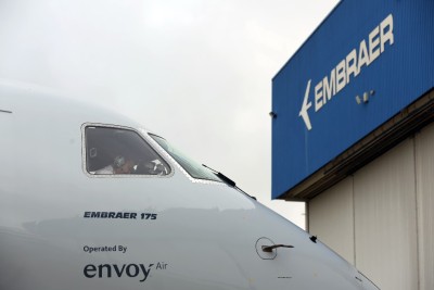 Aviação comercial da Embraer puxou o resultado(Divulgação/Embraer)