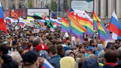 Protesto LGBT na Rússia (Shutterstock)