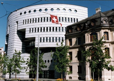 Sede do Banco de Compensações Internacionais em Basiléia, na Suíça. Foto: Shutterstock