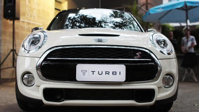 Exemplar de veículo da Turbi, em São Paulo. Foto: Divulgação