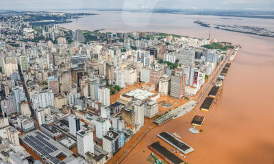 Bairros da capital Porto Alegre tiveram de ser evacuados. Foto: Planalto