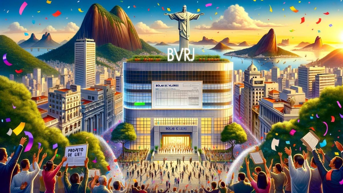 O prefeito Eduardo Paes criou uma foto com inteligência artificial ilustrando a volta da Bolsa do Rio (Reprodução/Twitter)