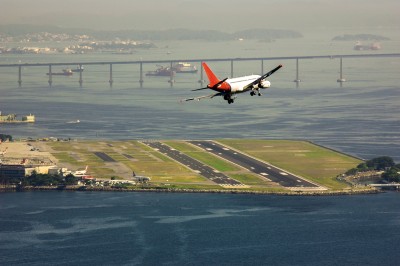 Santos Dumont é um aeroporto doméstico. Foto: Shutterstock