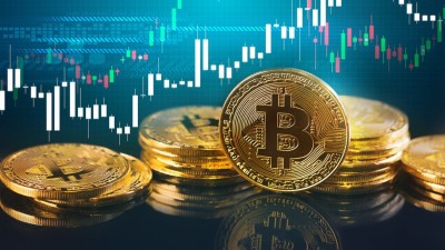 Bitcoin caiu 9,19% no mês, mas ainda acumula alta de 60,88% no ano (Imagem: Shutterstock)