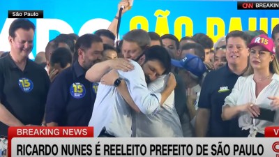 Nunes reconhece em discurso que sem Tarcísio não teria vencido (Imagem: Reprodução/CNN Brasil)