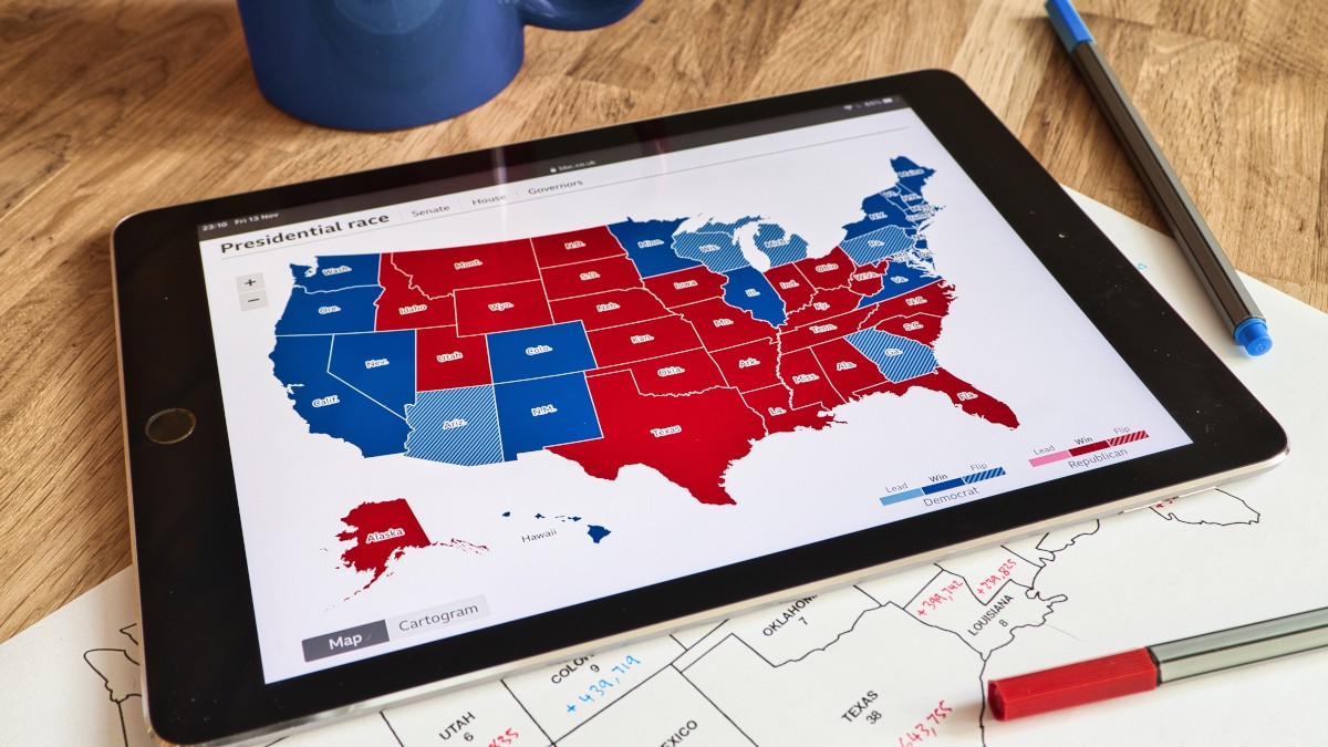 Vários estados americanos ainda não encerraram a votação (Imagem: Shutterstock)