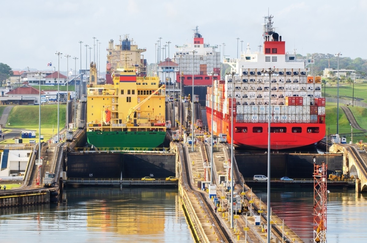 Canal é responsável por transferir navios entre oceanos (Imagem: Shutterstock)