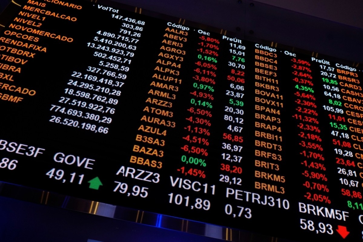 Lista de ações negociadas na bolsa de valores brasileira (Imagem: Shutterstock)