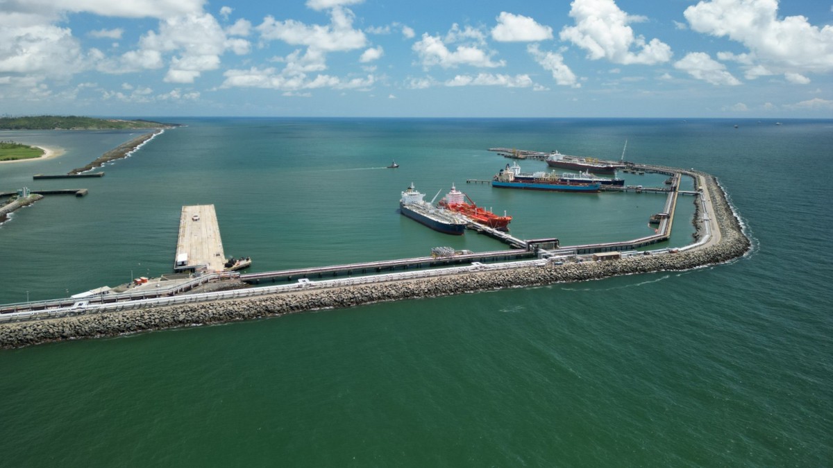 Neoenergia (NEOE3) já é a primeira cliente do novo terminal, cujas operações devem começar em 2026 (Imagem: Divulgação/Suape) Neoenergia (NEOE3) já é a primeira cliente do novo terminal, cujas operações devem começar em 2026 (Imagem: Divulgação/Suape)