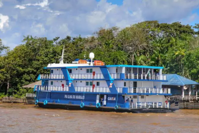 Agência barco da Caixa percorre comunidades ribeirinhas (Imagem: Divulgação/Caixa)