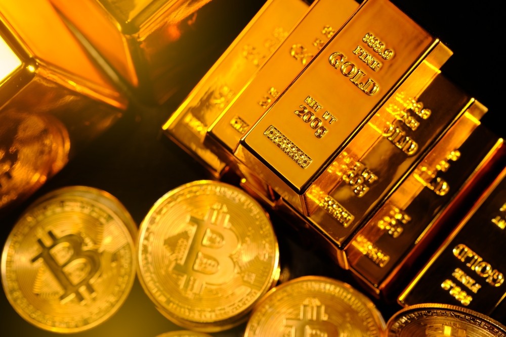 Ouro e Bitcoin são dois ativos com valor de mercado bilionário (Imagem: Shutterstock) Ouro e Bitcoin são dois ativos com valor de mercado bilionário (Imagem: Shutterstock)
