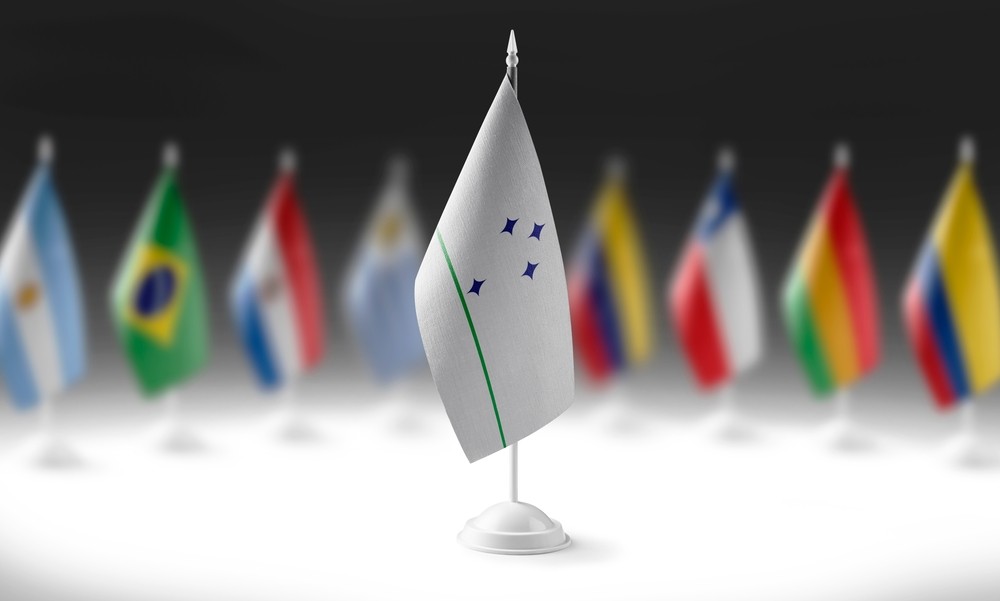 Mercosul é formado por Argentina, Brasil, Bolívia, Paraguai e Uruguai (Imagem: Shutterstock)