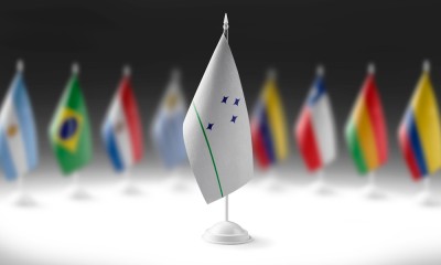Mercosul é formado por Argentina, Brasil, Bolívia, Paraguai e Uruguai (Imagem: Shutterstock)