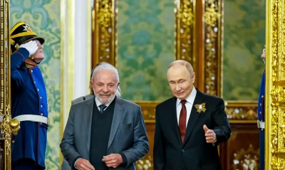 Lula é Putin se encontraram em maio durante visita oficial (Imagem: PR)
