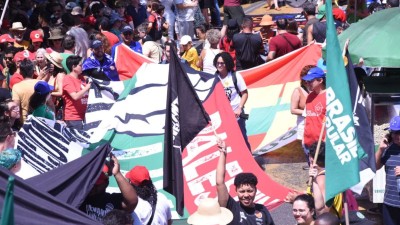 Em Brasília, o ato se concentrou em frente ao Museu Nacional da República (Imagem: Gladyston Rodrigues/Em/D.A Press)