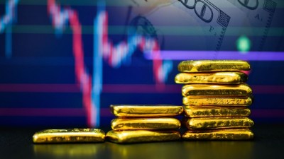 Às 19h45 (horário de Brasília), o ouro à vista avançava 2,4%, cotado a US$ 4.128,70 por onça (Imagem: Shutterstock) Às 19h45 (horário de Brasília), o ouro à vista avançava 2,4%, cotado a US$ 4.128,70 por onça (Imagem: Shutterstock)