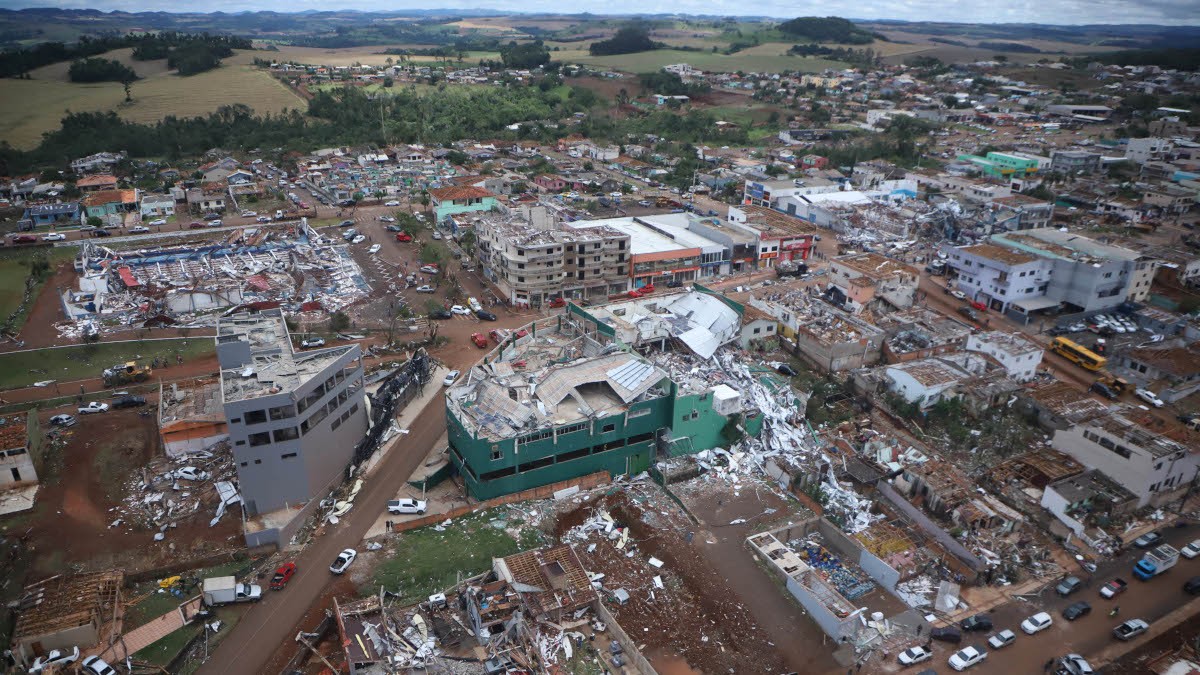 Cerca de 90% da zona urbana do município no interior do Paraná é destruída (Imagem: Governo do Paraná)