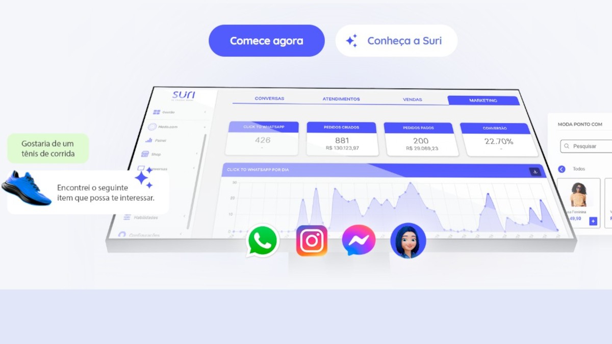 TOTS3 adquire chabot da Suri AI, especializado em atendimento ao cliente (Imagem: Reprodução/Suri AI)