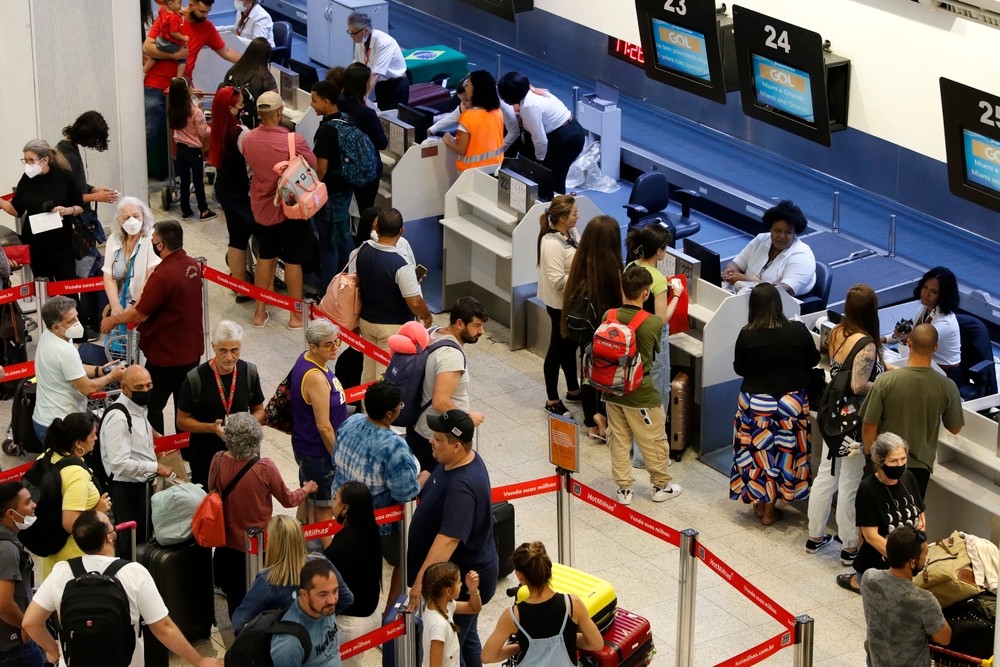 Mais de 120 voos foram cancelados no Aeroporto de Congonhas (Imagem: Shutterstock)