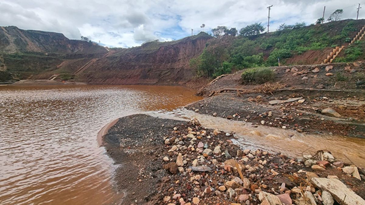Mina de Fábrica teve um vazamento de água em 25 de janeiro (Imagem: MPMG/Divulgação)