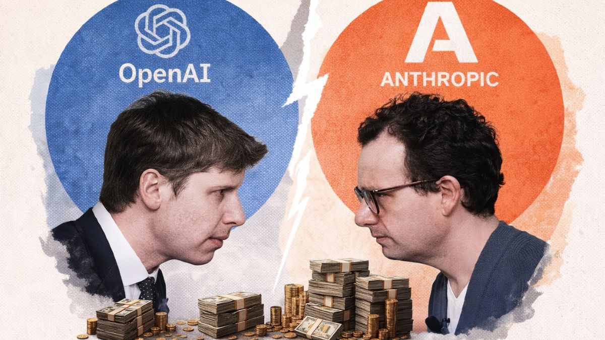 Open AI e Anthropic criaram os chatbots ChatGPT e Claude, respectivamente (Imagem: Ilustração criada com inteligência artificial)