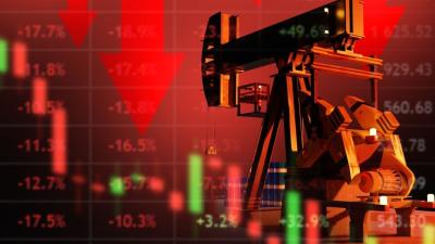 Por volta das 10h, o Brent recuava 6,39% (Imagem: Shutterstock)