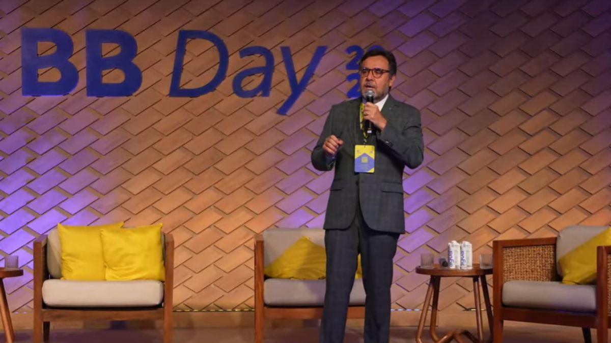 O CFO Geovanne Tobias defendeu visão de conglomerado no BB Day (Imagem: Reprodução/YouTube)