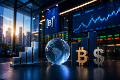 B3, XP e BTG são só algumas das empresas que passaram a oferecer apostas em eventos futuros no Brasil (Ilustração criada com inteligência artificial)