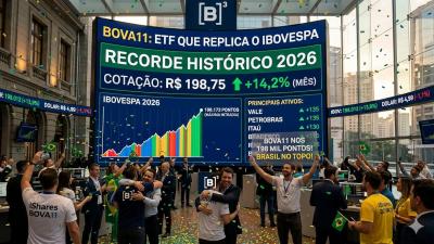BOVA11 supera R$ 1 bilhão por dia em negociações no primeiro trimestre de 2026 (Imagem: Google Gemini/Gerado por IA)