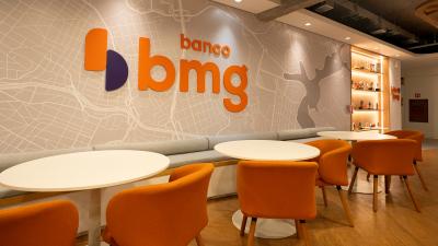 Carteira total de crédito do BMG somava R$ 24,09 bilhões no 1T26, queda anual de -10,2% (Imagem: Divulgação/Banco BMG)