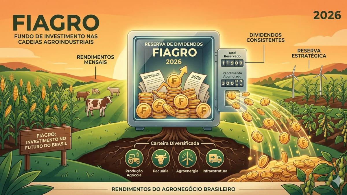 AGRX11 e CPTR11 somam as maiores reservas de dividendos entre Fiagros (Imagem: Google Gemini/Gerado por IA)