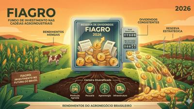 AGRX11 e CPTR11 somam as maiores reservas de dividendos entre Fiagros (Imagem: Google Gemini/Gerado por IA)