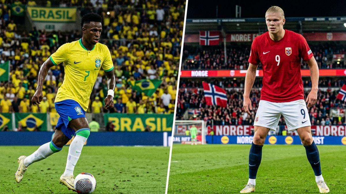 Brasil e Noruega entram em campo neste domingo (5) (Imagem: Inteligência Artificial/Gemini)