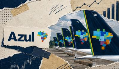 Ações da Azul (ilustração criada com inteligência artificial)