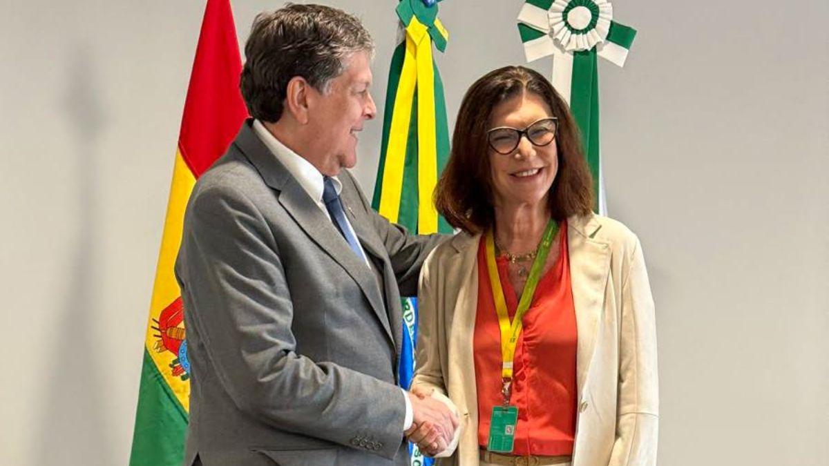 O ministro de Energia da Bolívia e a presidente da Petrobras se reuniram nesta semana (Imagem: Divulgação/Bolívia)