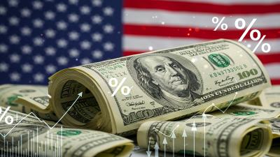 Taxas da renda fixa em dólar estão em alta, favorecendo títulos curtos (Imagem: Shutterstock)