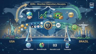 BDRs são recibos que representam ações de companhias listadas no exterior (Imagem: Gerado por IA/Google Gemini)