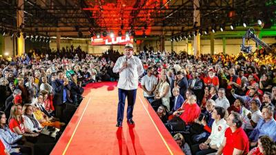 Lula foi lançado oficialmente candidato durante convenção do PT em São Paulo (Imagem: Ricardo Stuckert/Divulgação)