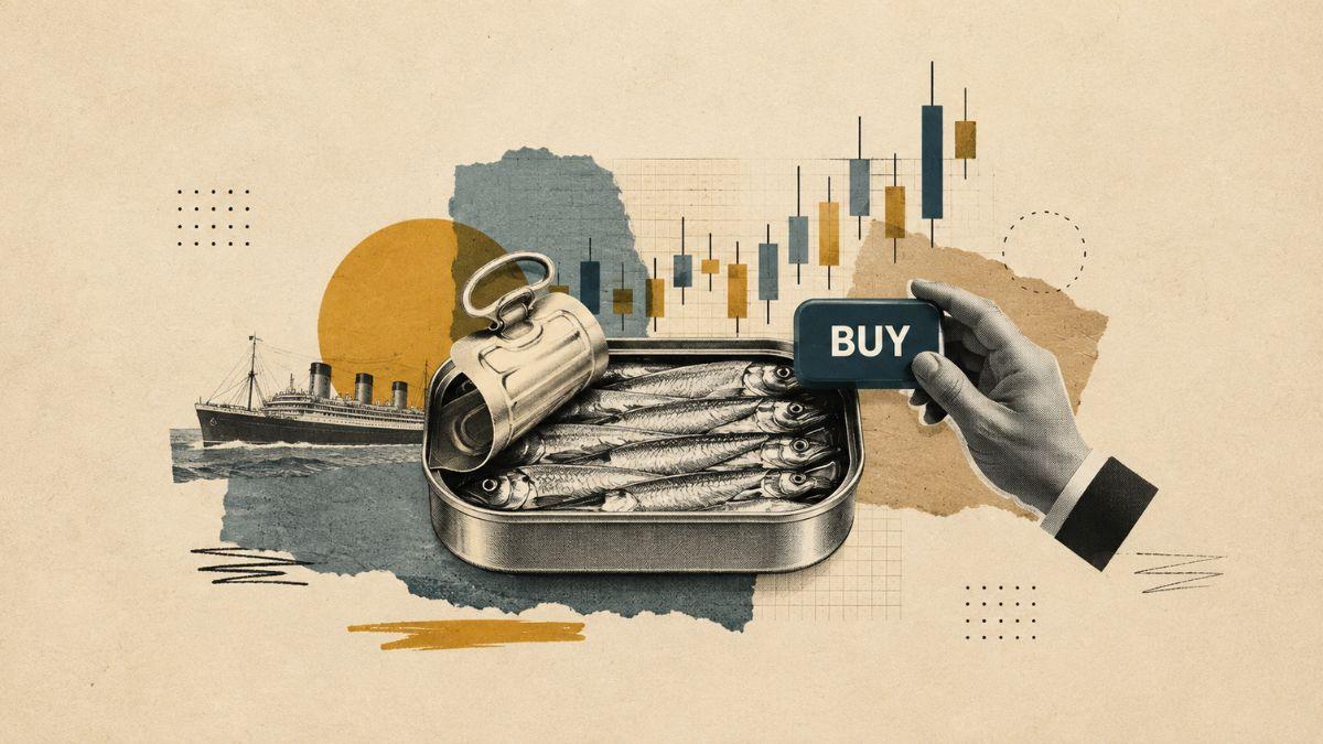 O que é um investidor sardinha e como ele se comporta. (Imagem: Ilustração criada com Inteligência Artificial)