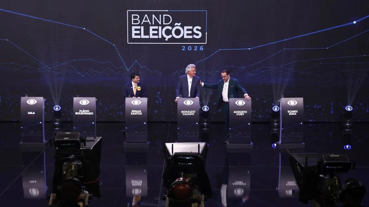 Tradicionalmente, este é o primeiro debate realizado antes dos turnos das eleições (Imagem: Reprodução/Band)