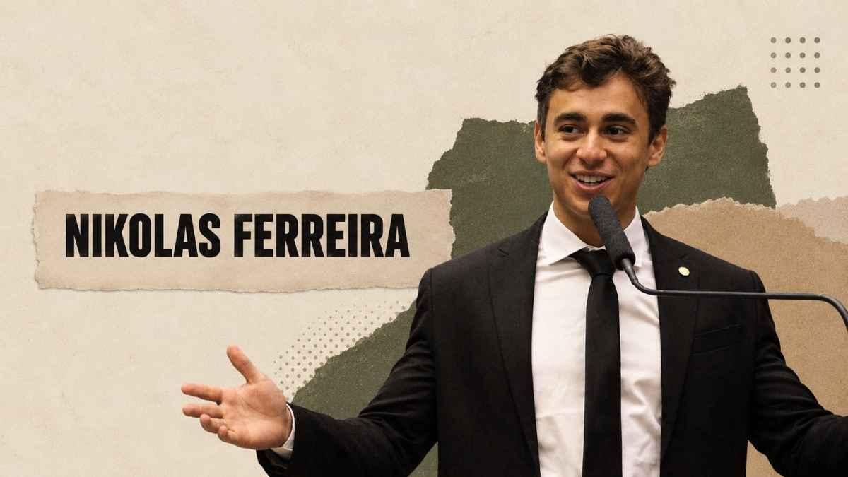 Nikolas Ferreira, deputado federal mais votado por Minas Gerais. (Imagem: Ilustração criada com Inteligência Artificial)