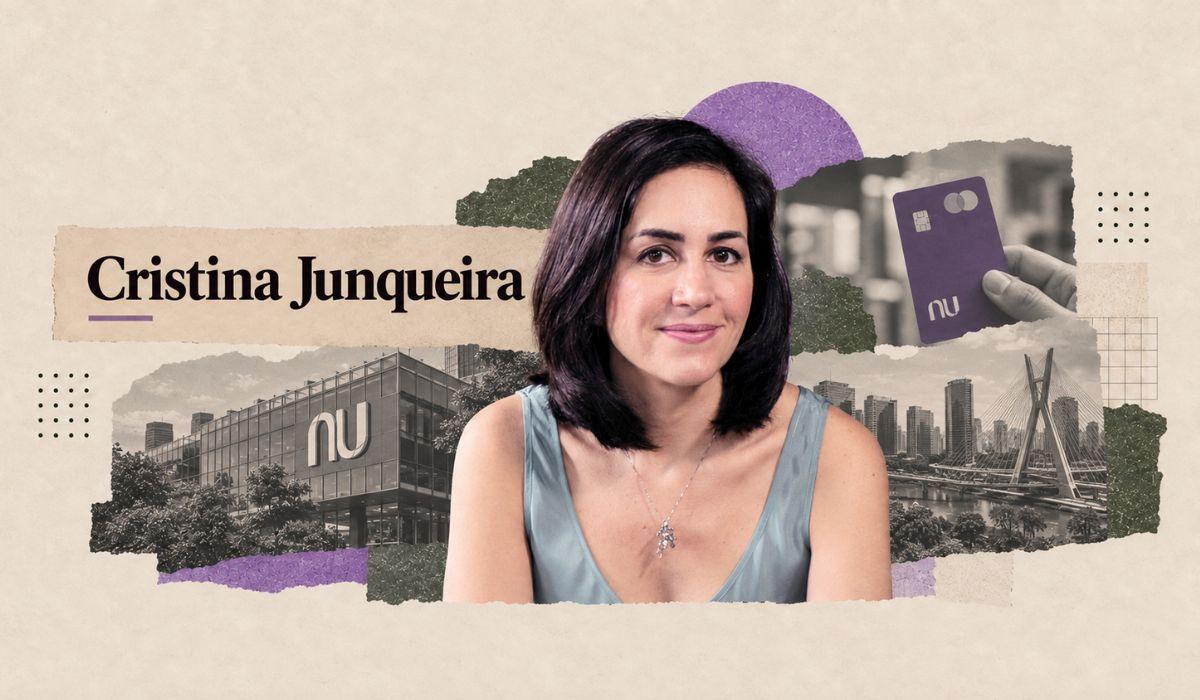 Conheça a trajetória de Cristina Junqueira, uma das cofundadoras do Nubank.Imagem: Divulgação | Edição com IA: Investidor10