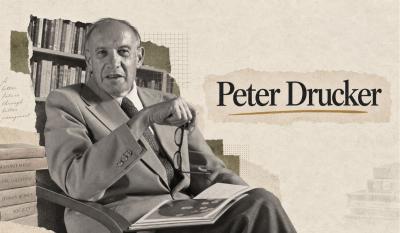 Peter Drucker, o pai da administração moderna. Imagem: Divulgação | Edição com IA: Investidor10