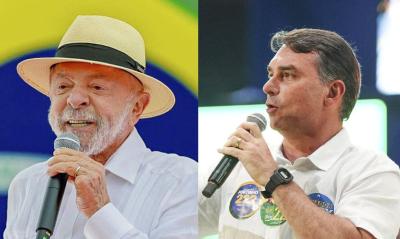 Lula até cresceu 1 ponto percentual no 2º turno, mas segue atrás de Flávio Bolsonaro (Imagem: Divulgação)