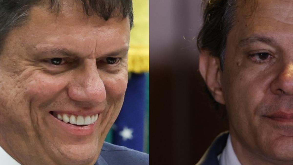 Taxa de rejeição de Tarcísio é de 52%, enquanto Haddad soma 34% (Imagem: Agência Brasil/Shutterstock)