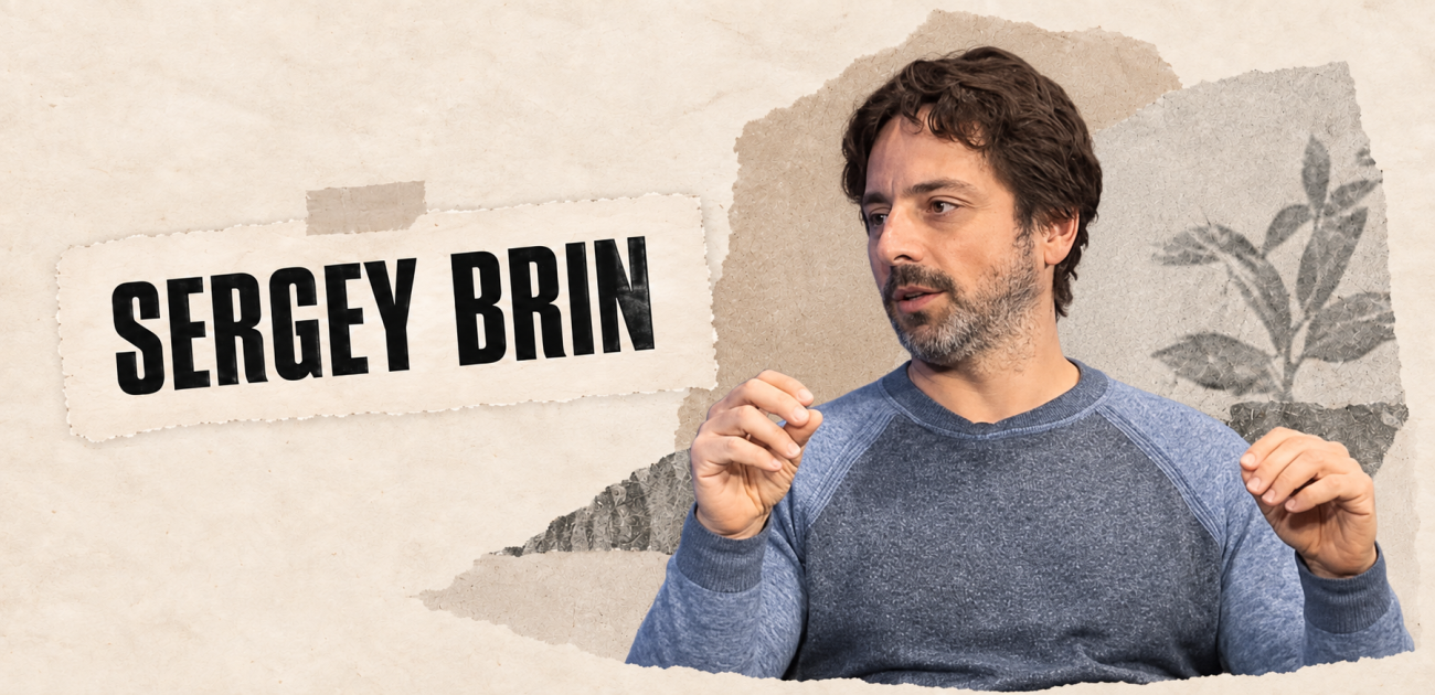 Sergey Brin é cofundador do Google e ex-presidente da Alphabet Inc. (Imagem: divulgação | Edição com IA: Investidor10)