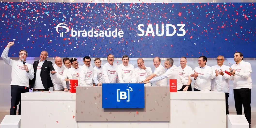 BradSaude é fruta da fusão de empresas do grupo Bradesco Saúde (Imagem: Reprodução/B3)