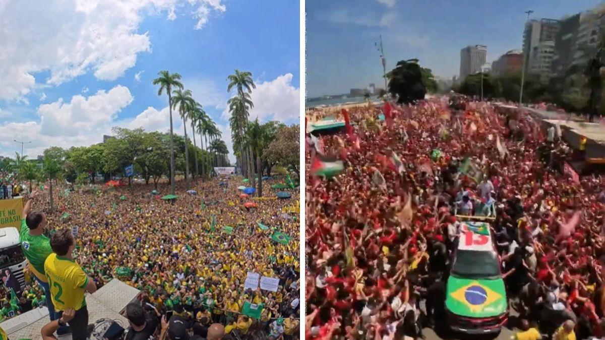 Flávio começou o dia de campanha em BH e Lula, no RJ (Imagem: Reprodução/Redes sociais)