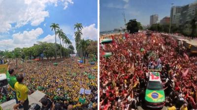 Flávio começou o dia de campanha em BH e Lula, no RJ (Imagem: Reprodução/Redes sociais)